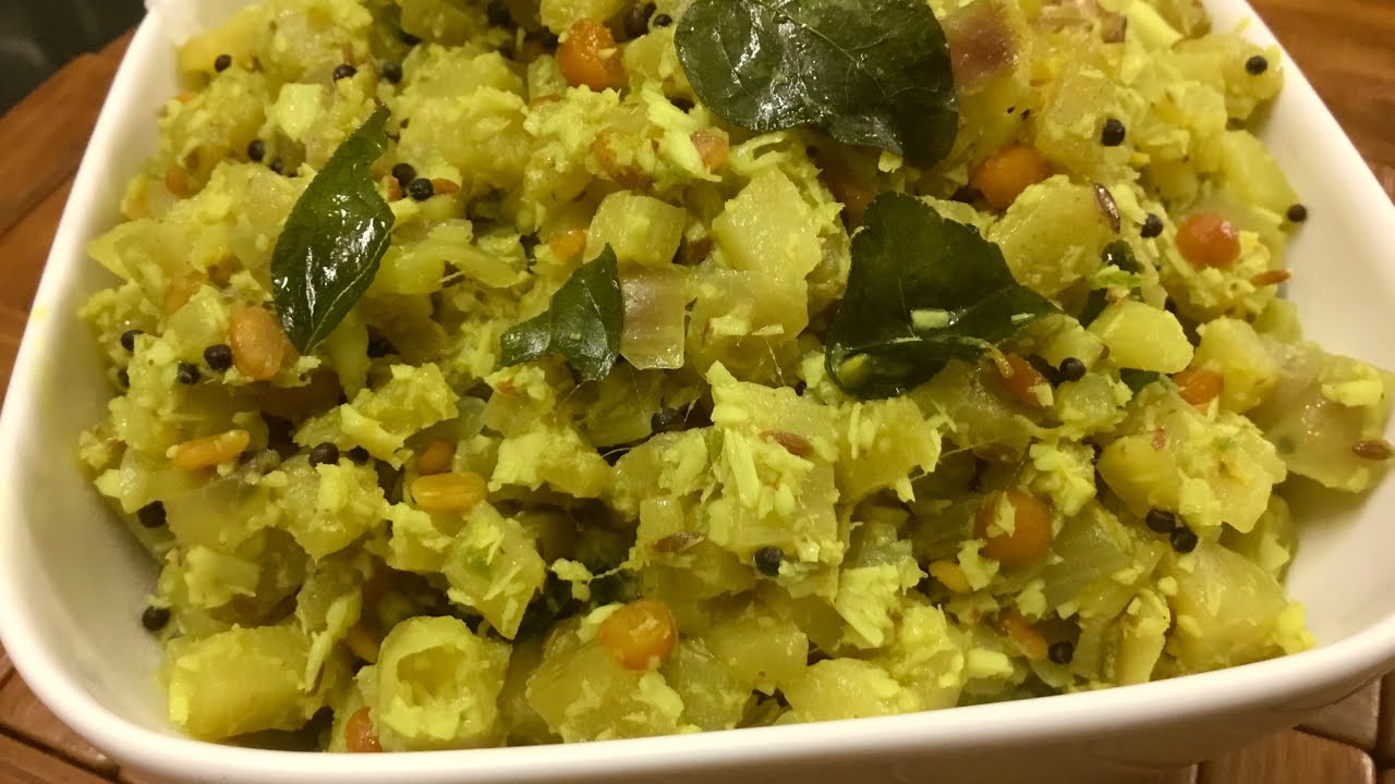 வாழைத்தண்டு பொரியல்/bananastem poriyal/Vazhaithandu poriyal/Bananastem recipe tamil/bananastemcurry