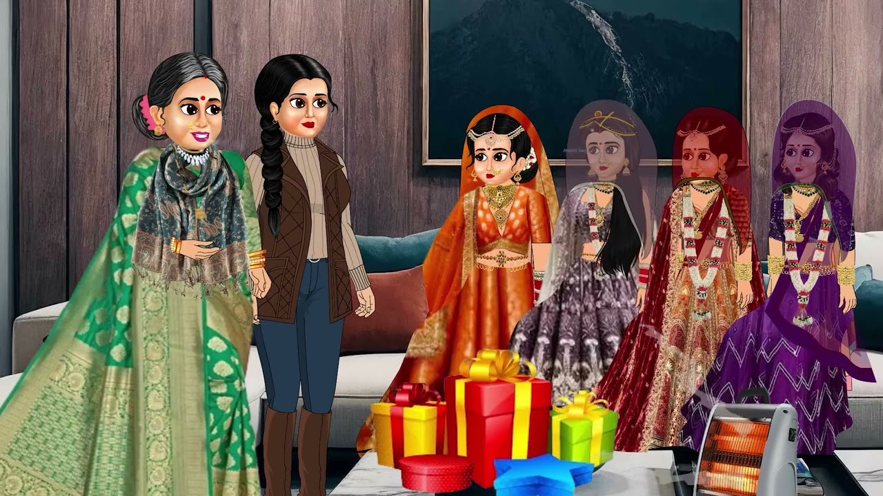 4 अमीर देवरानियो ं ने गरीब बह ु का मनाया जन्मदिन | Hindi Stories! Heartwarming Animated Tales! Saas 