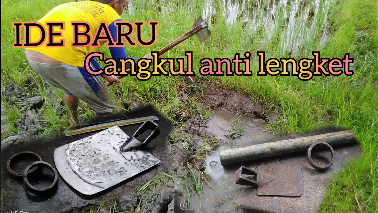 membuat cangkul anti lengket dengan baja bearing.-idebaru(blacksmith)|tanah sangat lengket\5amtv