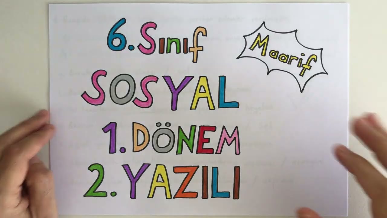 6. Sınıf Sosyal Bilgiler 1. Dönem 2. Yazılı (PUANLI)