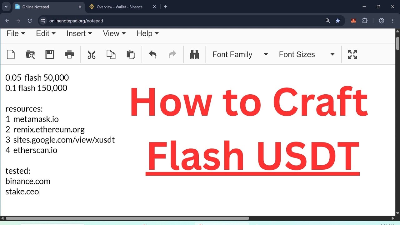 how to craft flash token - flash usdt