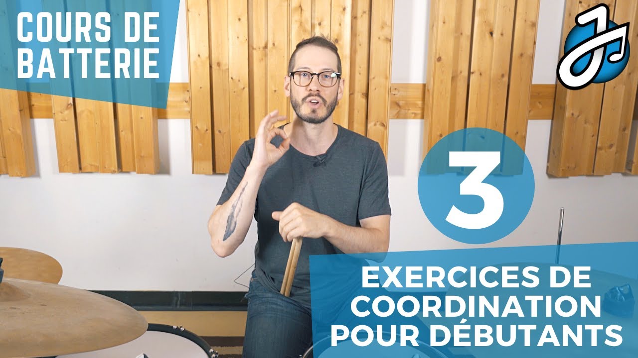 3 EXERCICES DE COORDINATION POUR LES BATTEURS DÉBUTANTS - Cours de Batterie