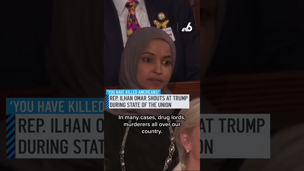 'You have killed Americans!': Rep. Ilhan Omar shouts at Trump during State of the Union