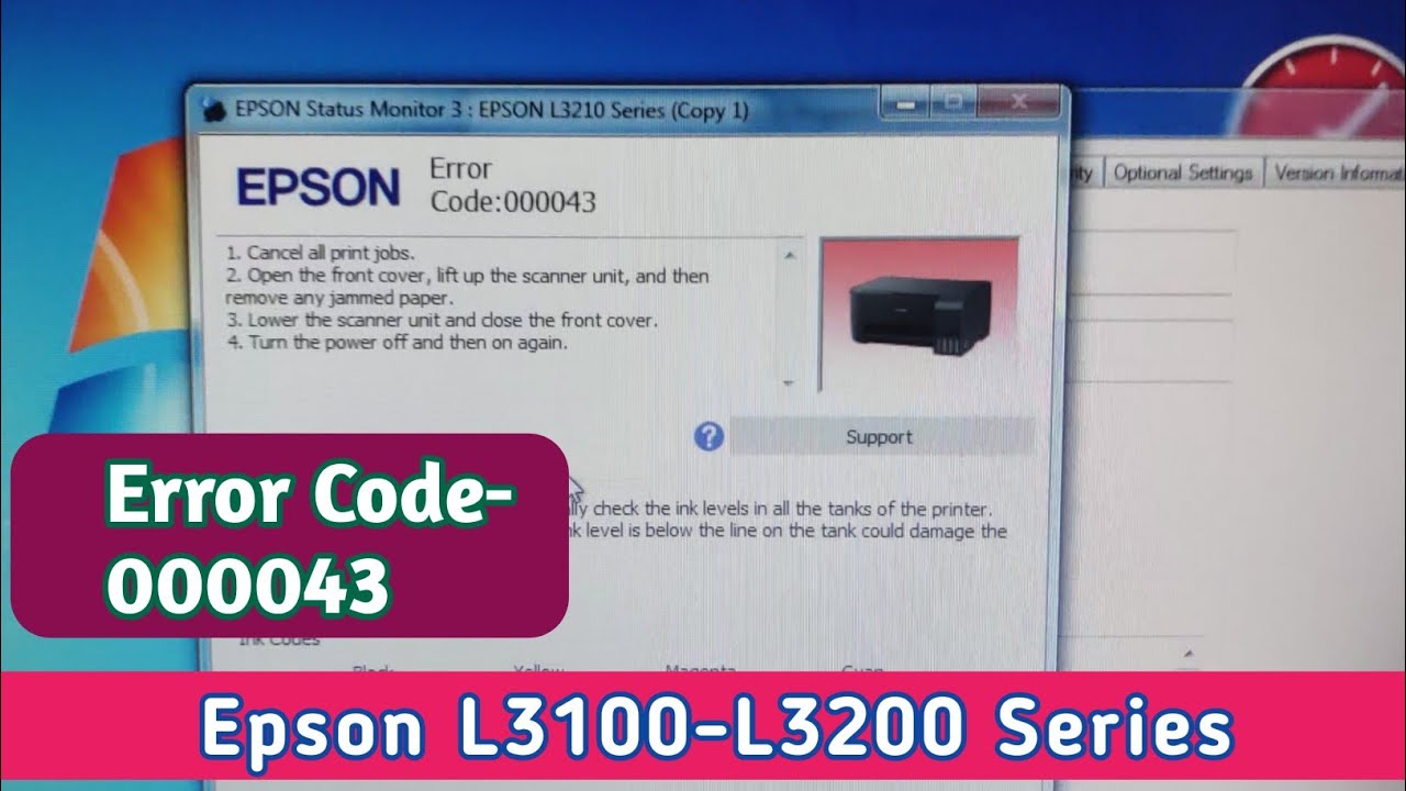 Epson L3210 Error Code 000043 || Epson Error Code 000043 Solution || Epson Head slow Moment || Epson