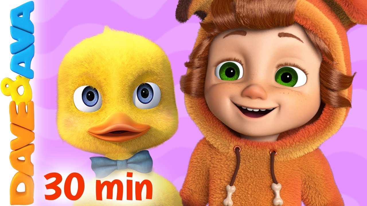 😉 Five Little Ducks and More Nursery Rhymes | Little Kittens | Baby Songs by Dave and Ava 😉