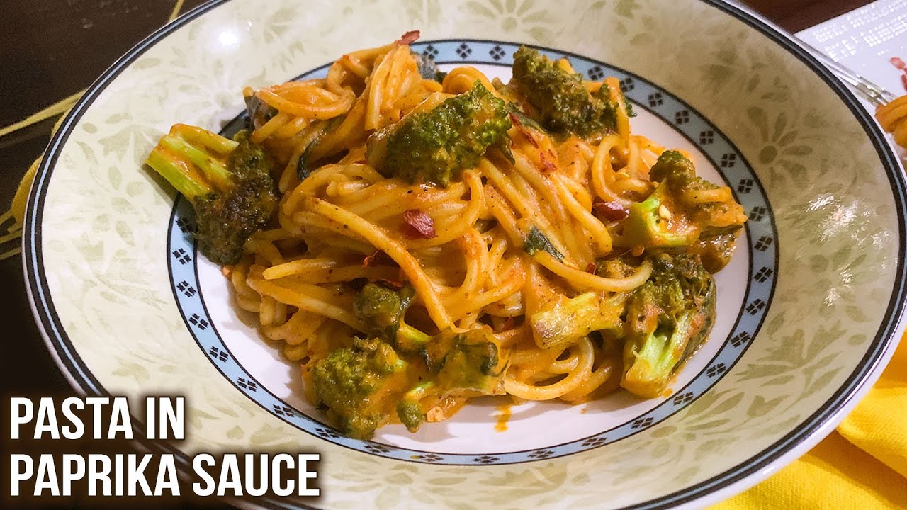 Pasta In Paprika Sauce Recipe | How to Make Spaghetti Pasta | Step By Step Pasta Recipe | Ruchi