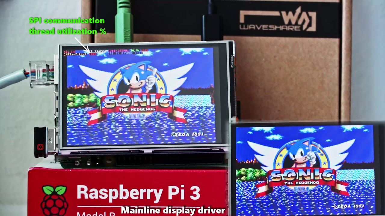 fbcp-ili9341 ported to ILI9486 WaveShare 3.5