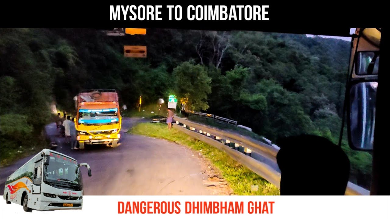 Mysore to Coimbatore #KSRTC Airavat bus journey | Dangerous Dhimbam Ghat | 27 Hairpin Bends 😱