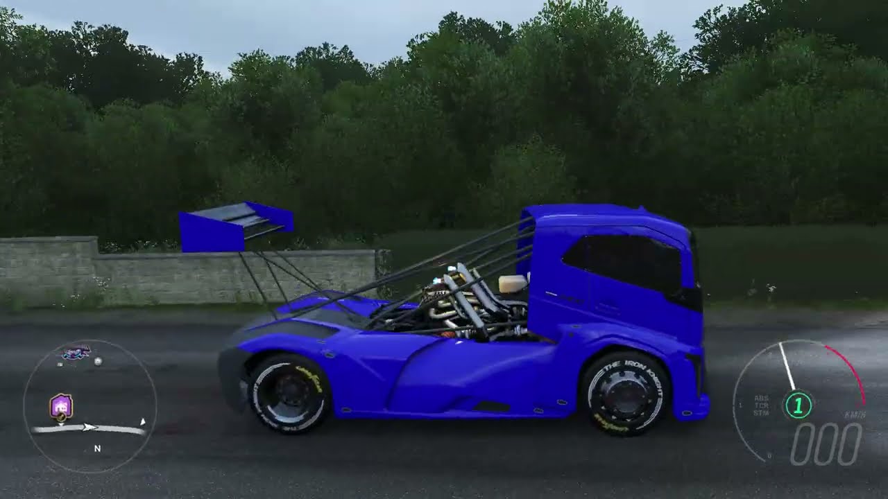 Volta da destruição Caminhão azul Volvo Iron Knight 2016 - Forza Horizon 4