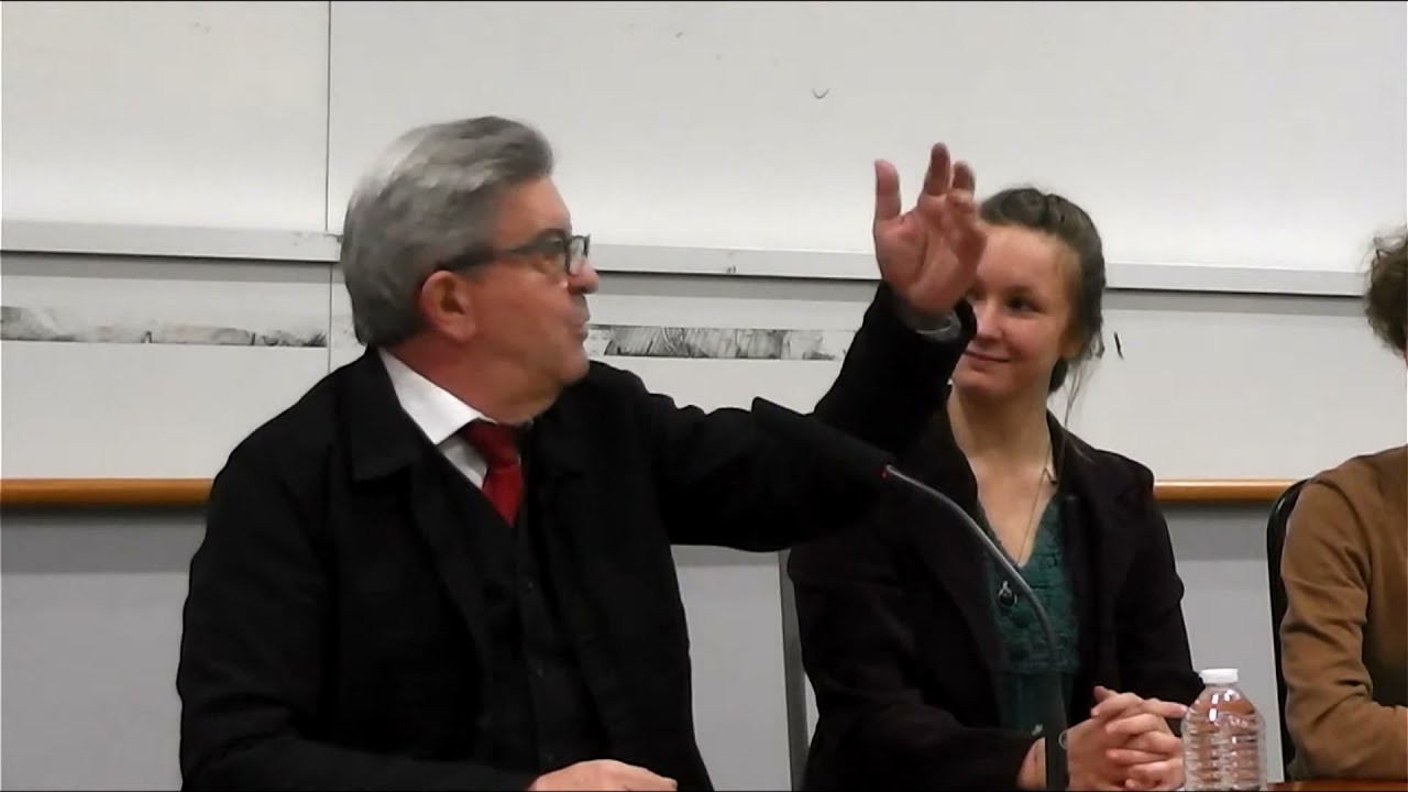 Conf&eacute;rence de Jean-Luc M&eacute;lenchon &agrave; Sciences Po Rennes
