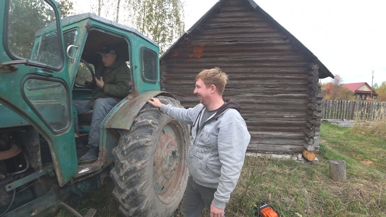 Санек первый раз едет на тракторе.Что из этого получилось?