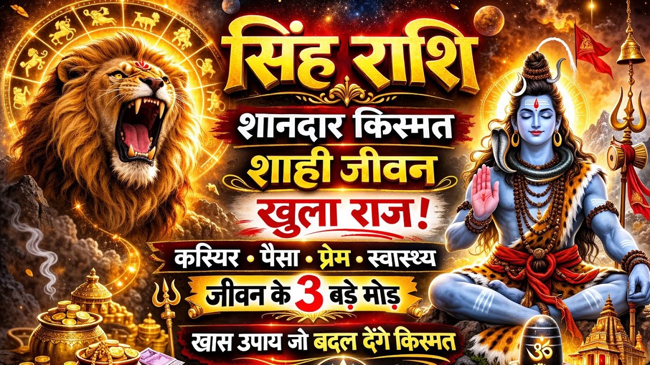 सिंह राशि का सम्पूर्ण जीवन रहस्य  | करियर, पैसा, प्रेम और 3 बड़े मोड़ | Singh Rashi Leo #singhrashi 