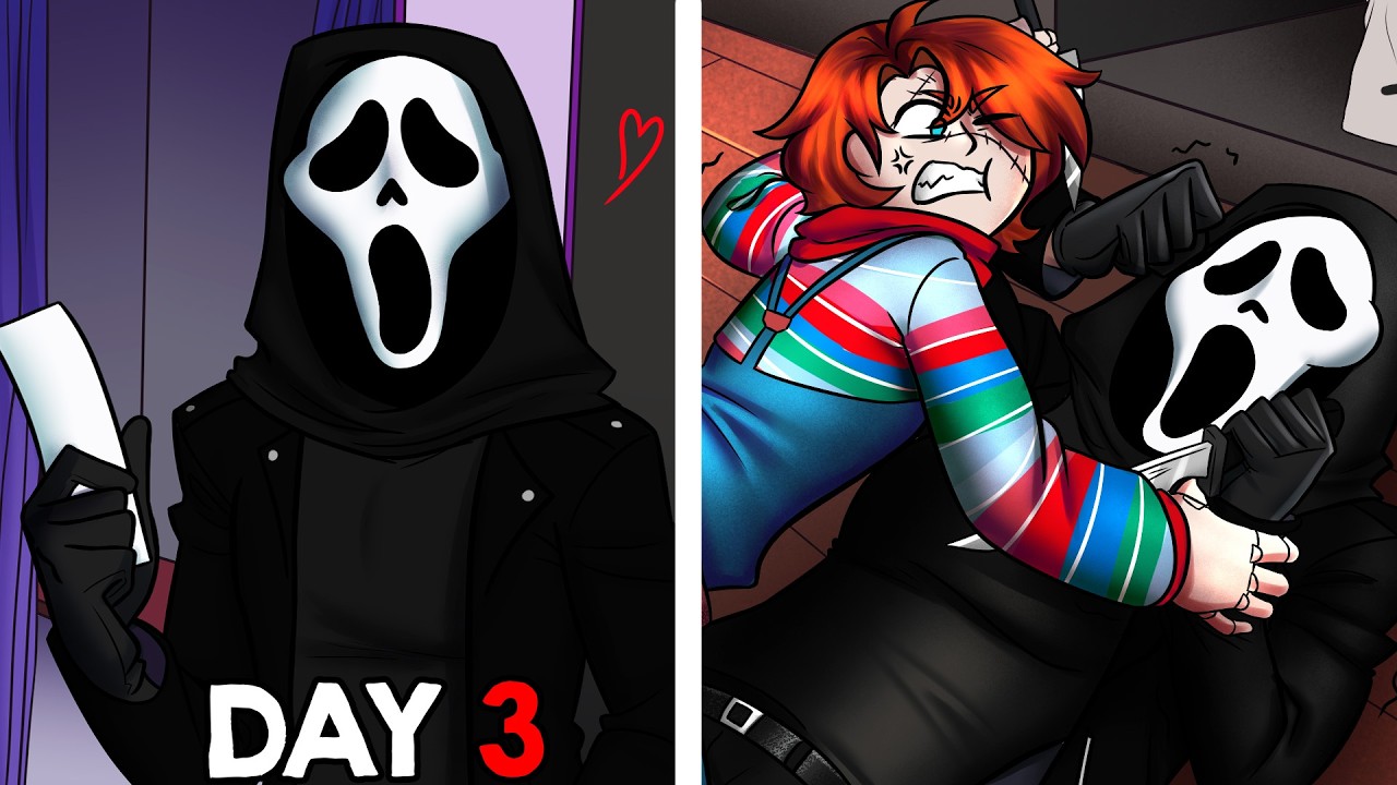 Horror Romance Game DAY 3 - A Horror Dating Simulator - Ghostface Route - ALL ENDINGS