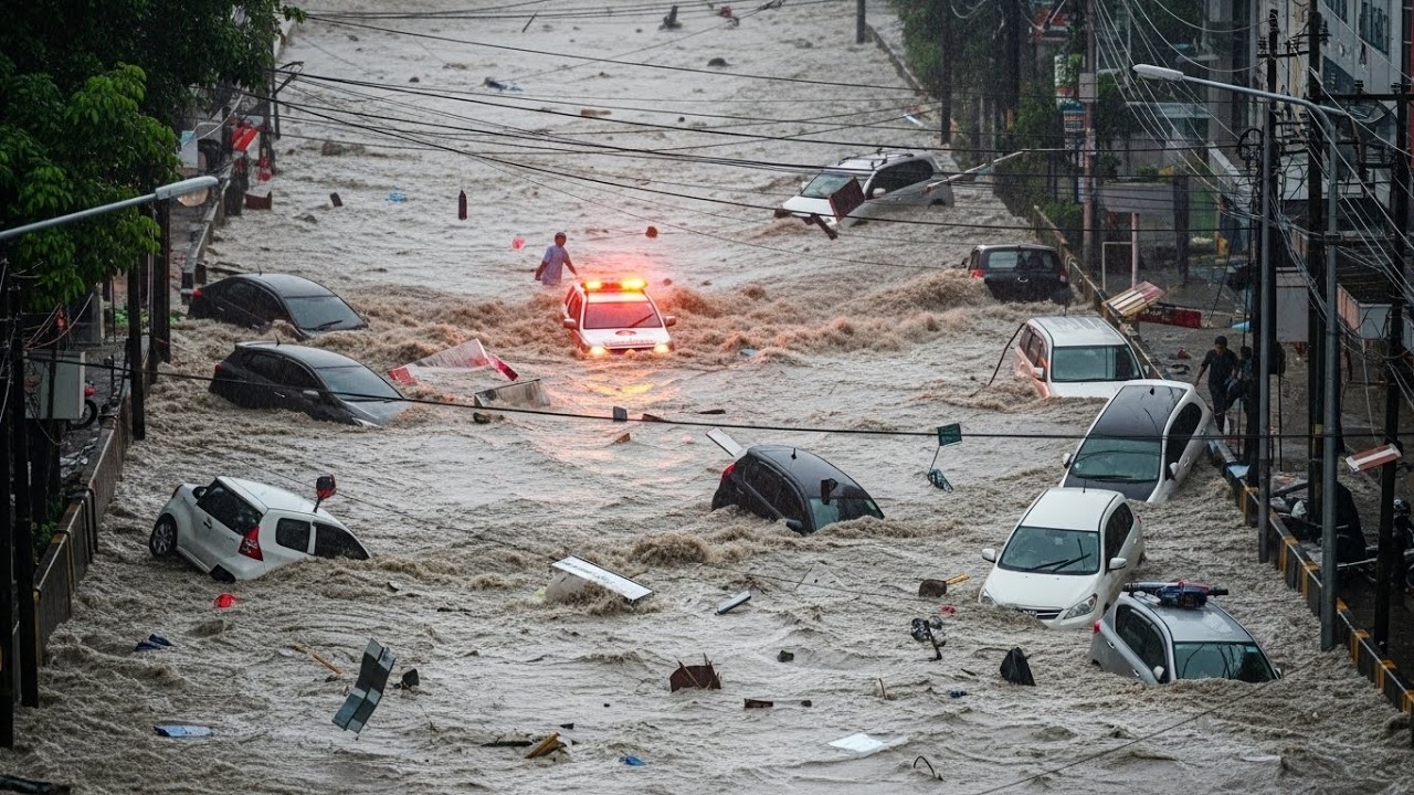 Banjir Parah Kepung Kota Malang! Puluhan Titik Tenggelam, Kendaraan Terseret Arus!
