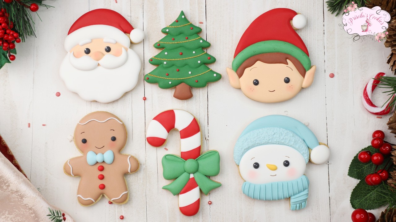 Galletas de Navidad, decoradas con Glasa Real | Royal Icing - Priscila's Cookies