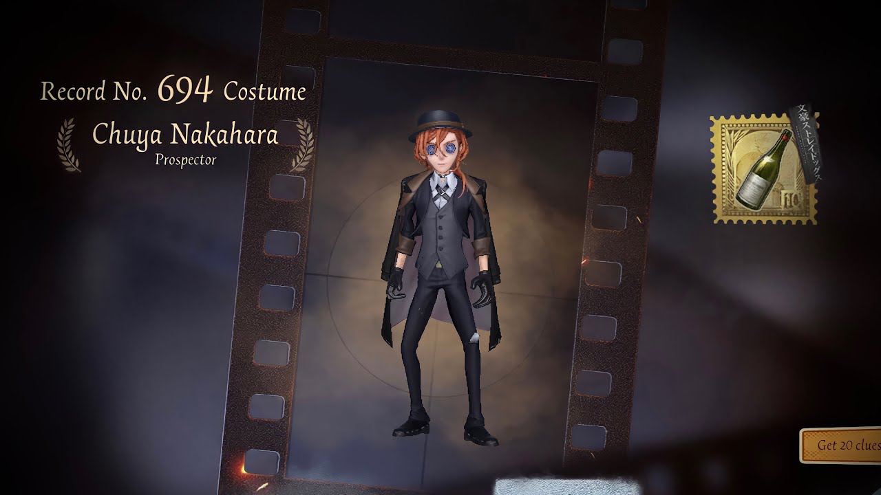 Identity V | SS-TIER QUALITY SKIN FOR PROSPECTOR?! | “Chuuya Nakahara” BSD Crossover Gameplay