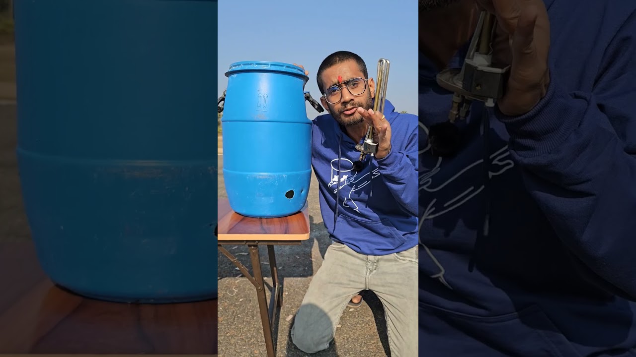Budget-Friendly Water Geyser! 50 Liters for Only ₹350#shortsvideo #ytshorts #experiment