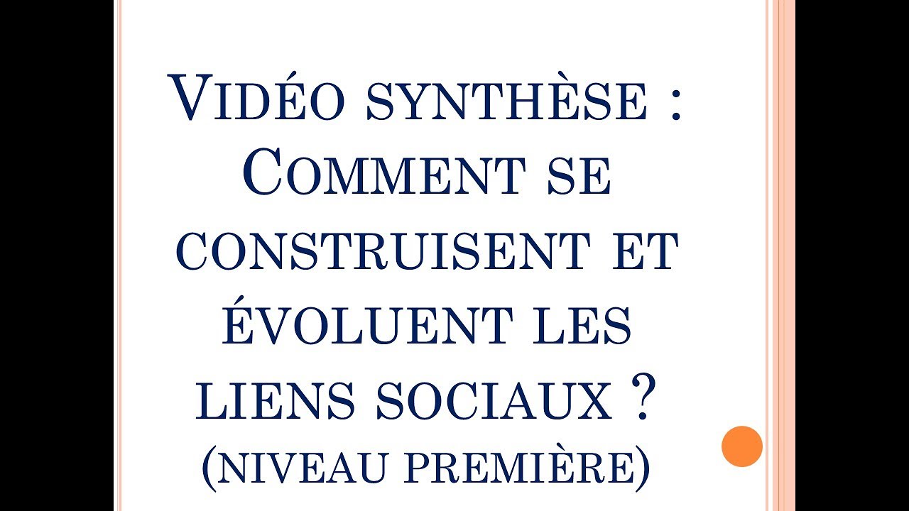 SES - Vidéo synthèse chapitre 