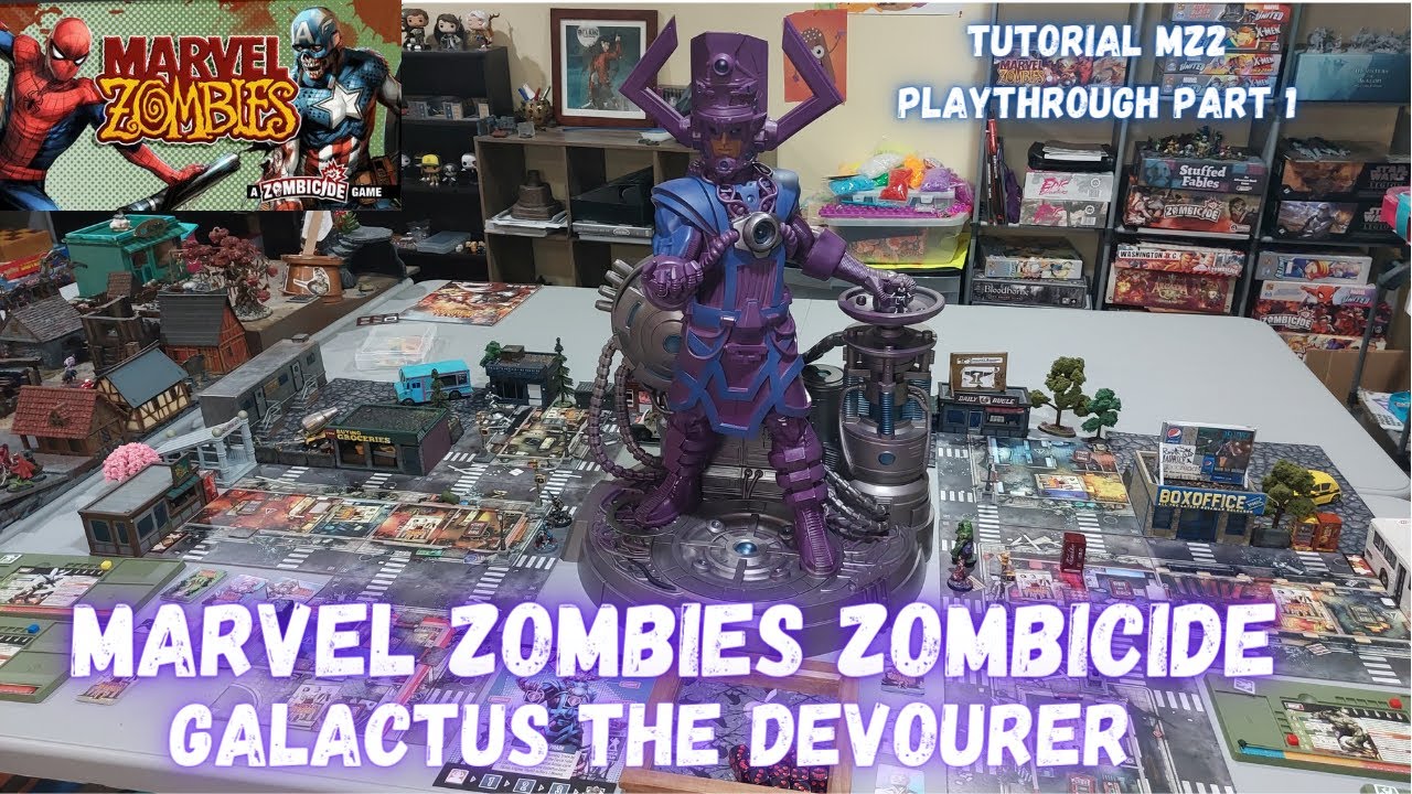 Cmon Games Marvel Zombies Zombicide Galactus The Devourer Tutorial MZ2 Playthrough Part 1
