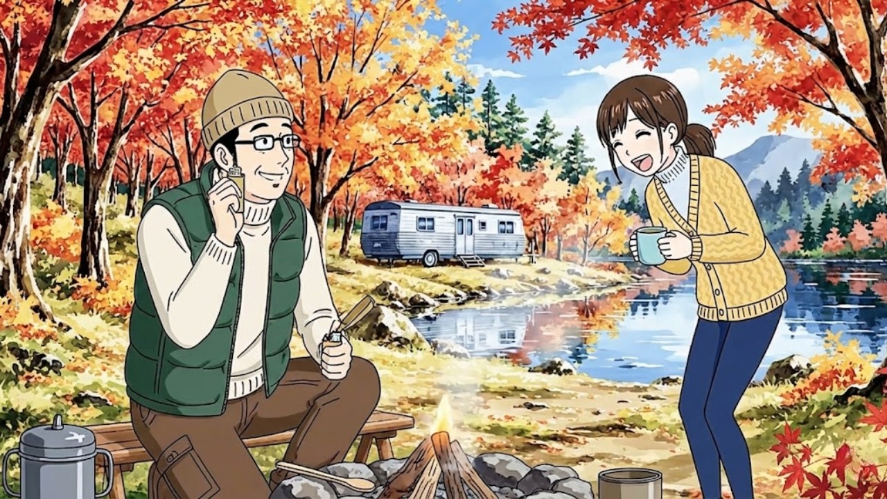 A Quiet Family Camping Trip in Our Mobile Home Soft ASMR Rain Sounds 家族の雨の音