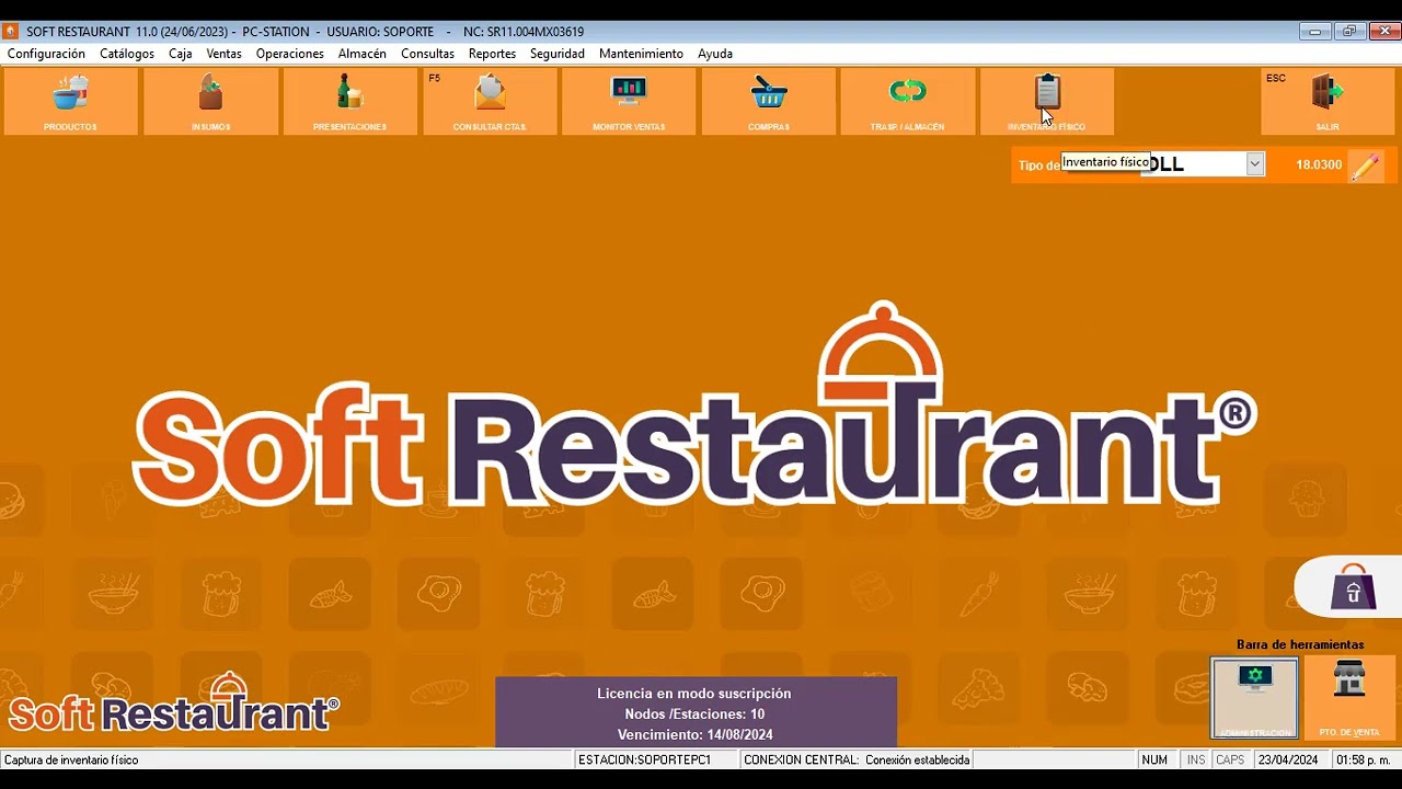 SoftRestaurant 11 - Ajuste de Inventarios