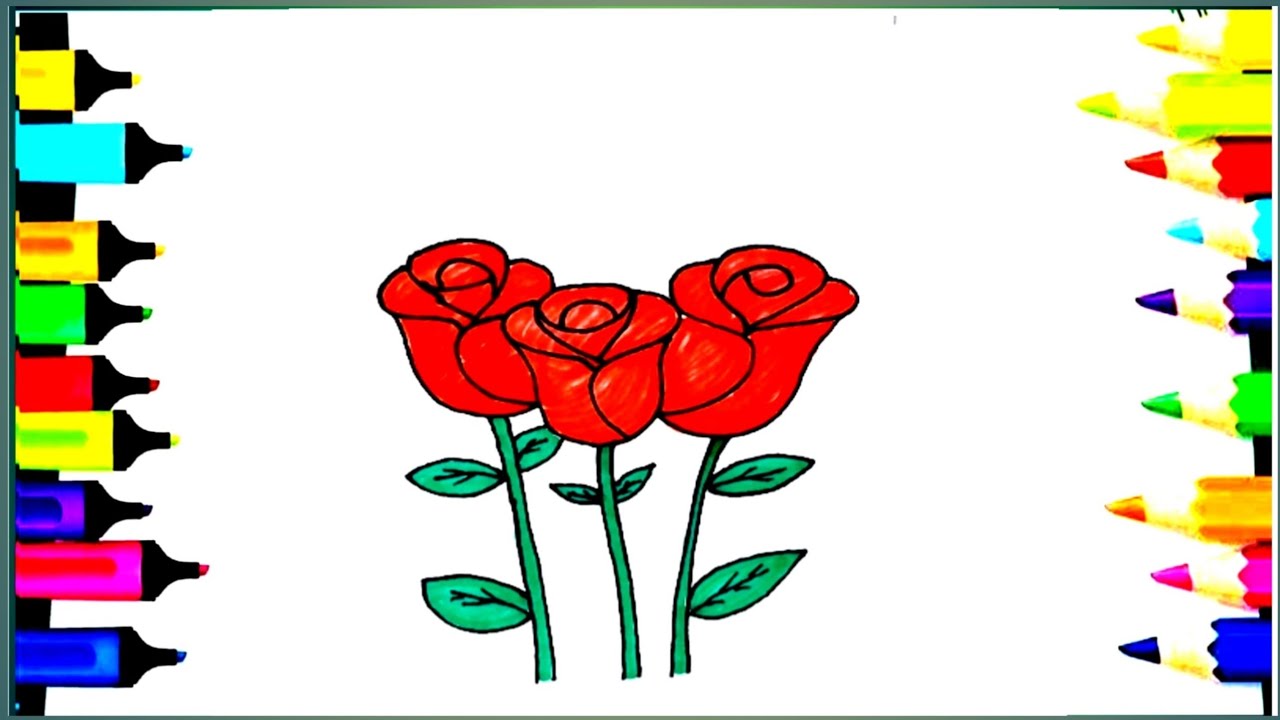 Atirgul chizishni oson o‘rganing (Bosqichma-bosqich) 🌹 | How to draw a Rose