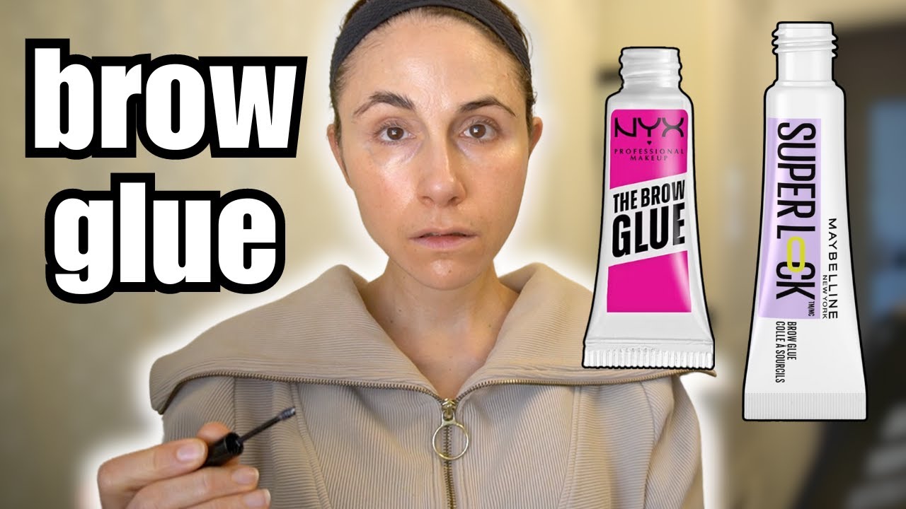 Trying Different Brow Glues | Skincare Vlog