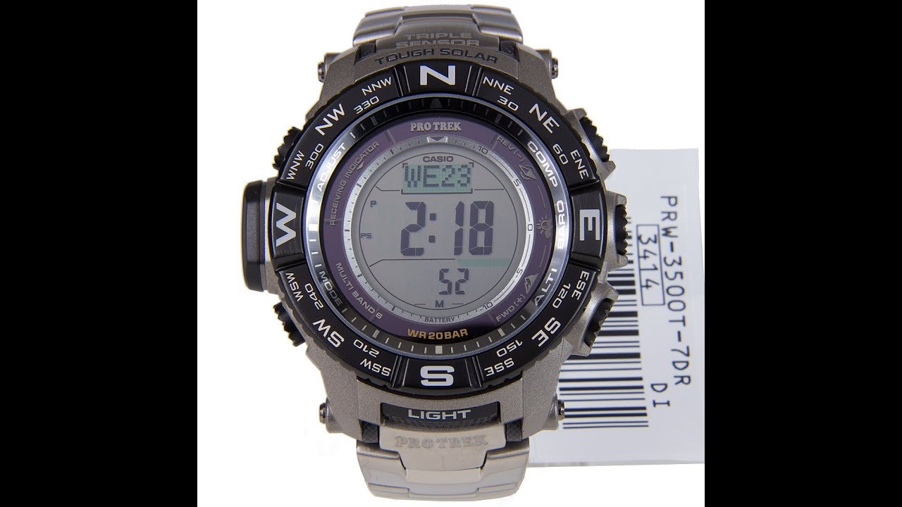 Casio PRW-3500T-7ER видео обзор настройка
