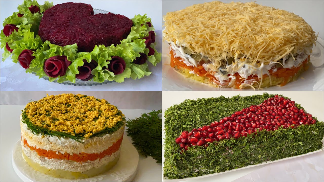 Top 4 salat, biri birinən dadlı salatlar