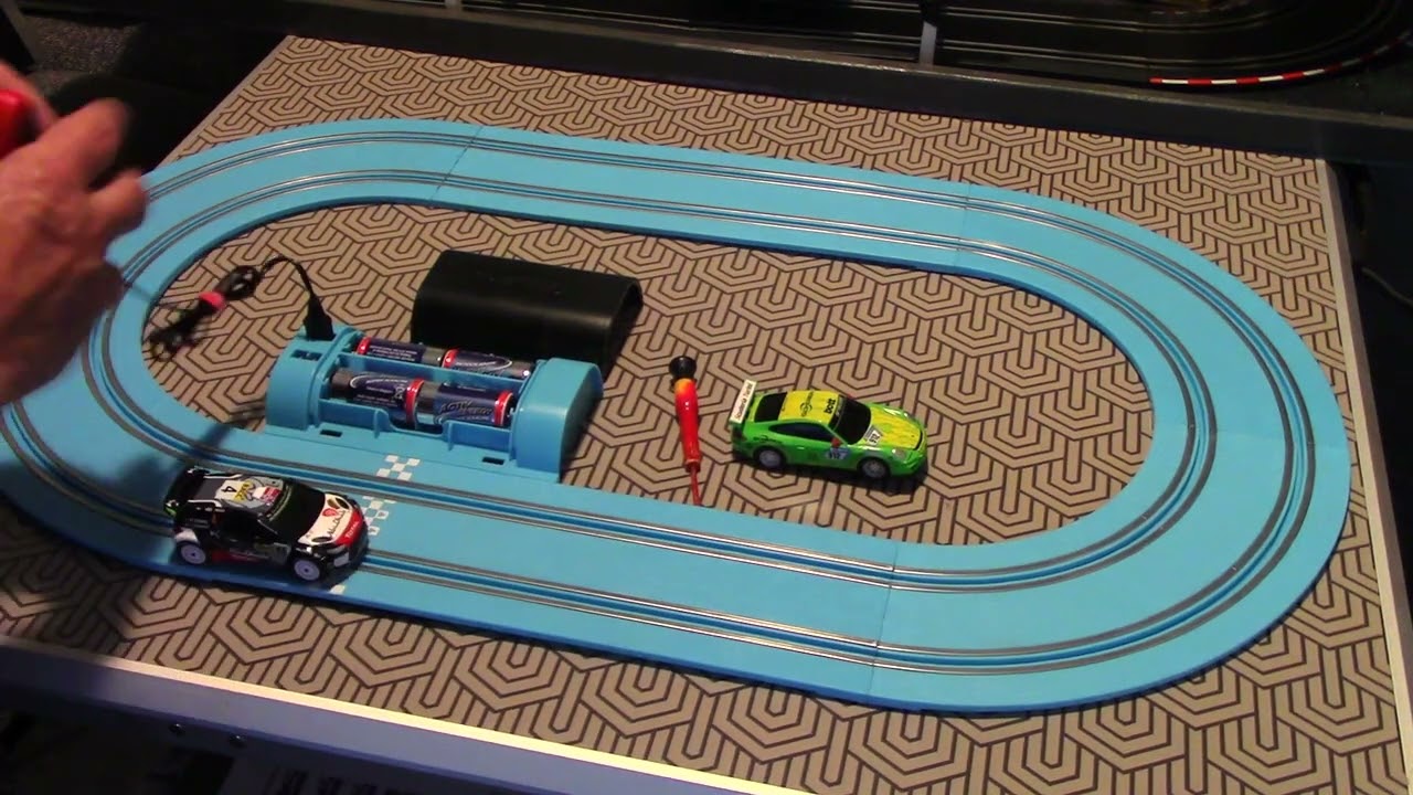 Carrera Go!!! Citroen and SCX Compact Porsche running on Carrera First track