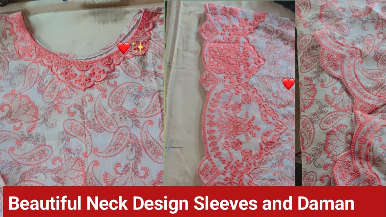 Neck design sleeves design daman new design mstailor 03042861526