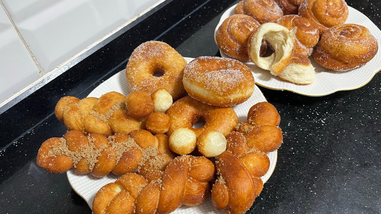 الدونات بثلاث أشكال 🍩 دونات بدون كاكو