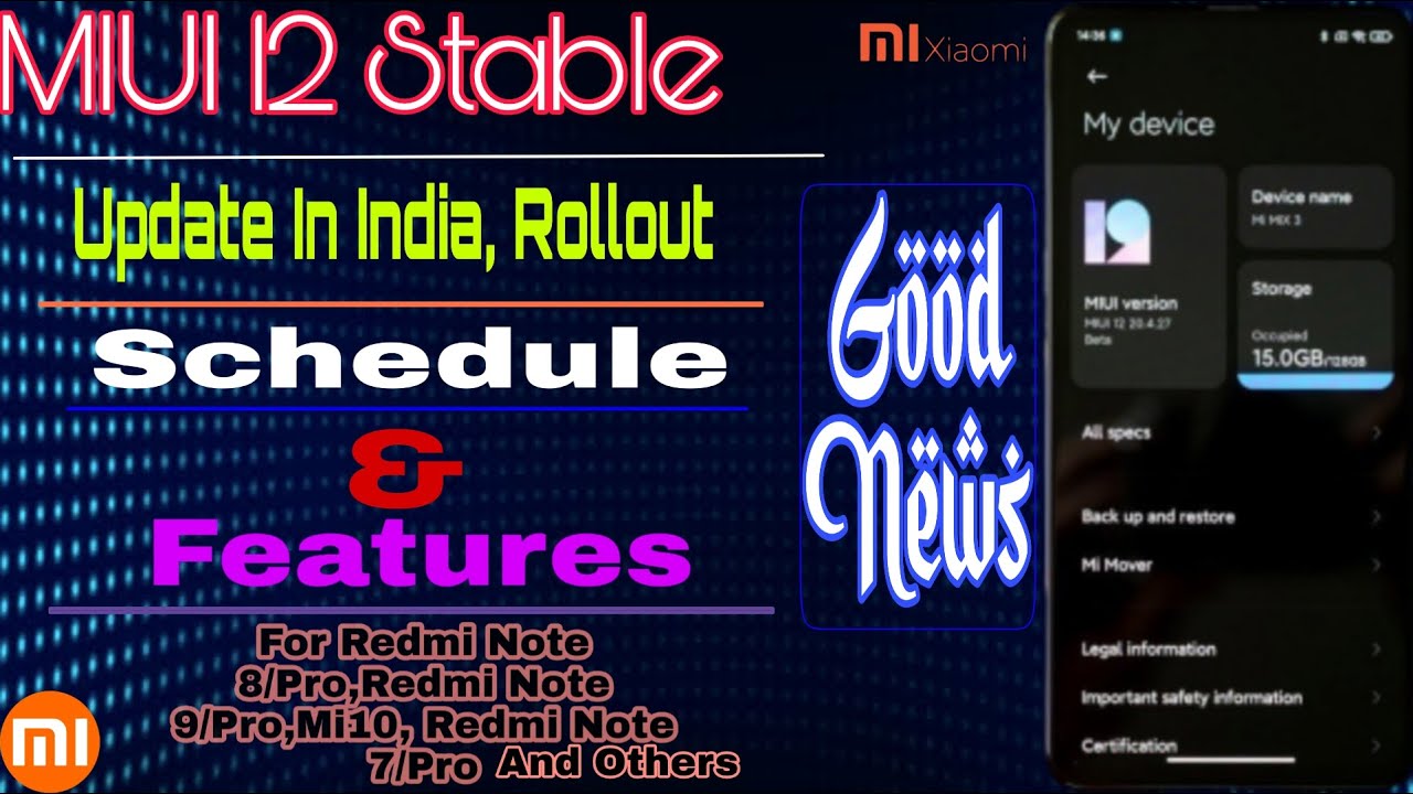 MIUI 12 Stable Update In India | MIUI 12 Rollout Date | MIUI 12 Features Hindi