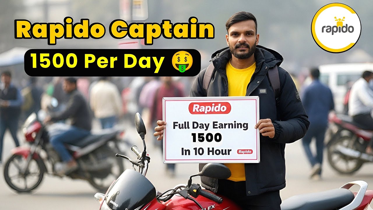 Rapido Captain 12 Hour Earning 😍| Rapido Captain Full Day Earning | 