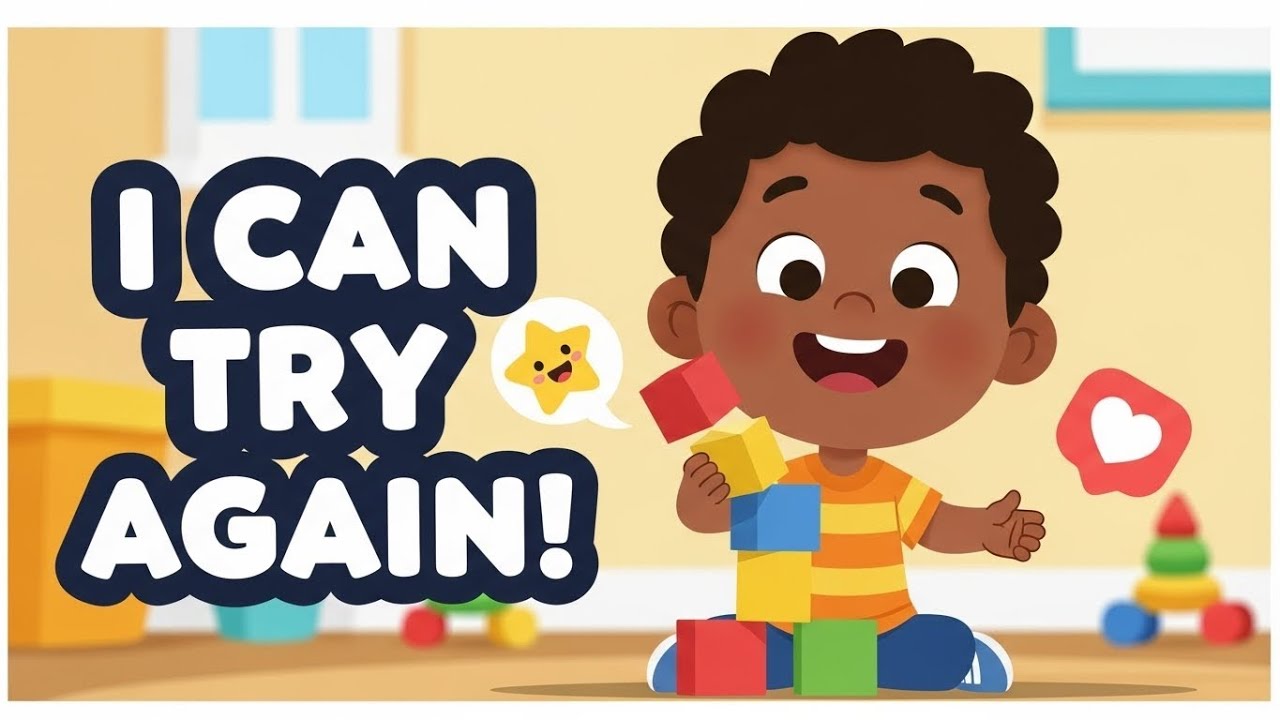 I Can Try Again 🌟 | Confidence & Growth Mindset Song for Kids