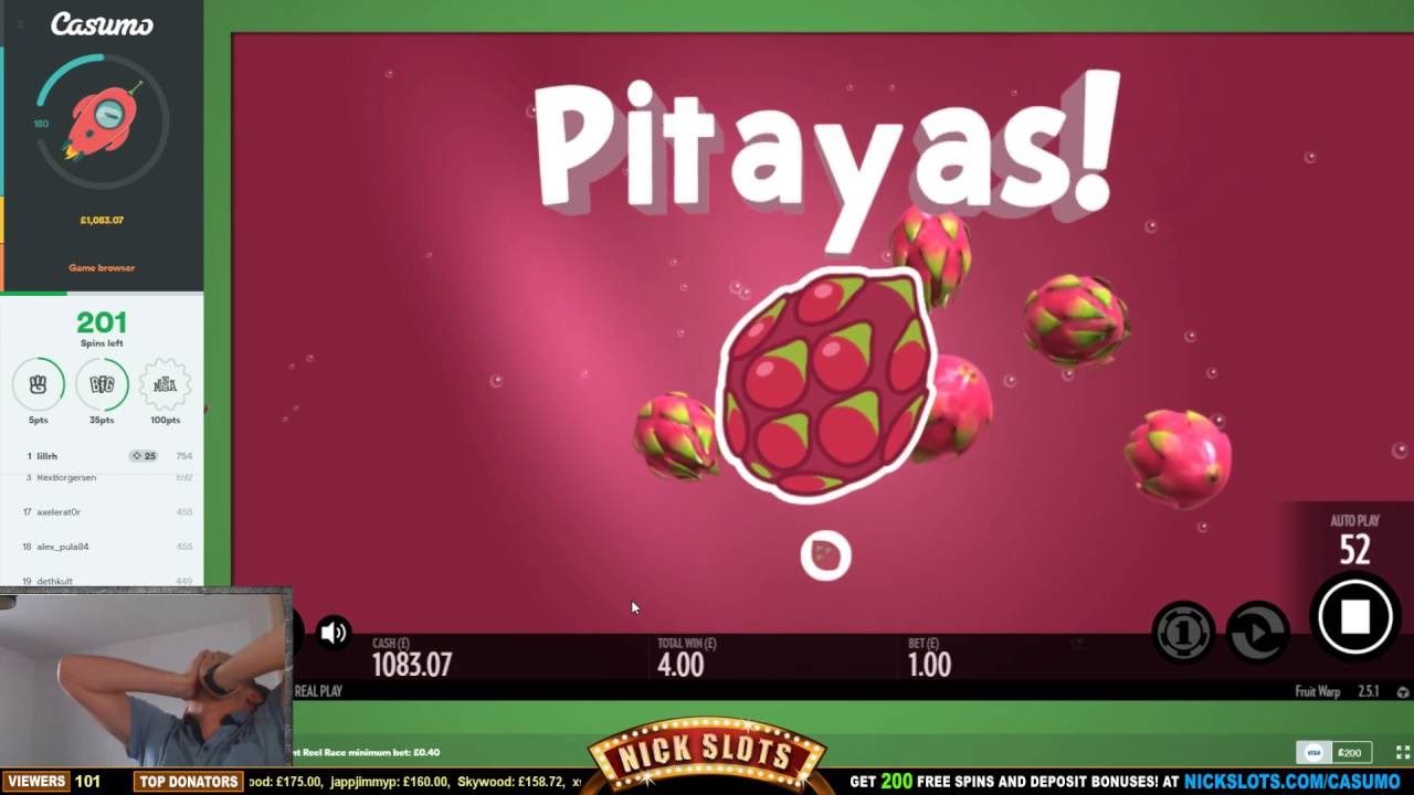 BIG WIN on Fruit Warp Slot - &pound;1 Bet