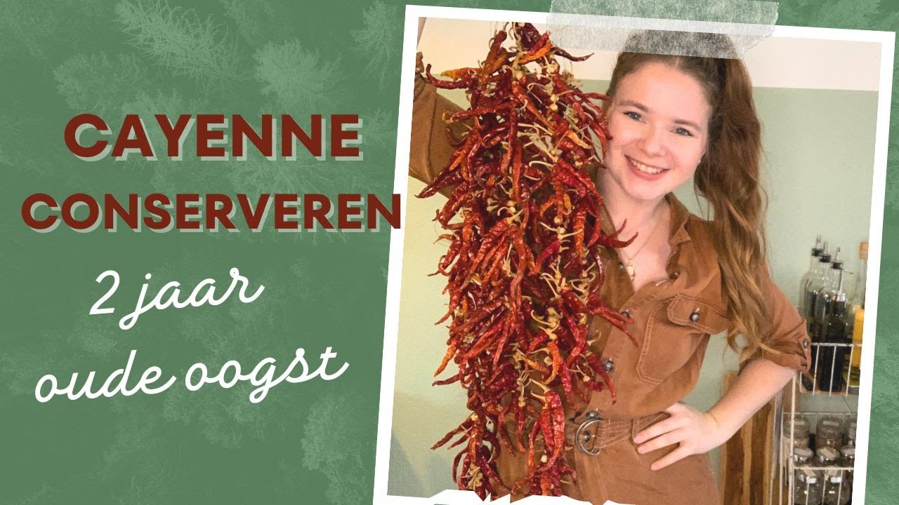 Cayenne pepers Conserveren | 2 jaar oude oogst | Sweet chillie en cayenne peper