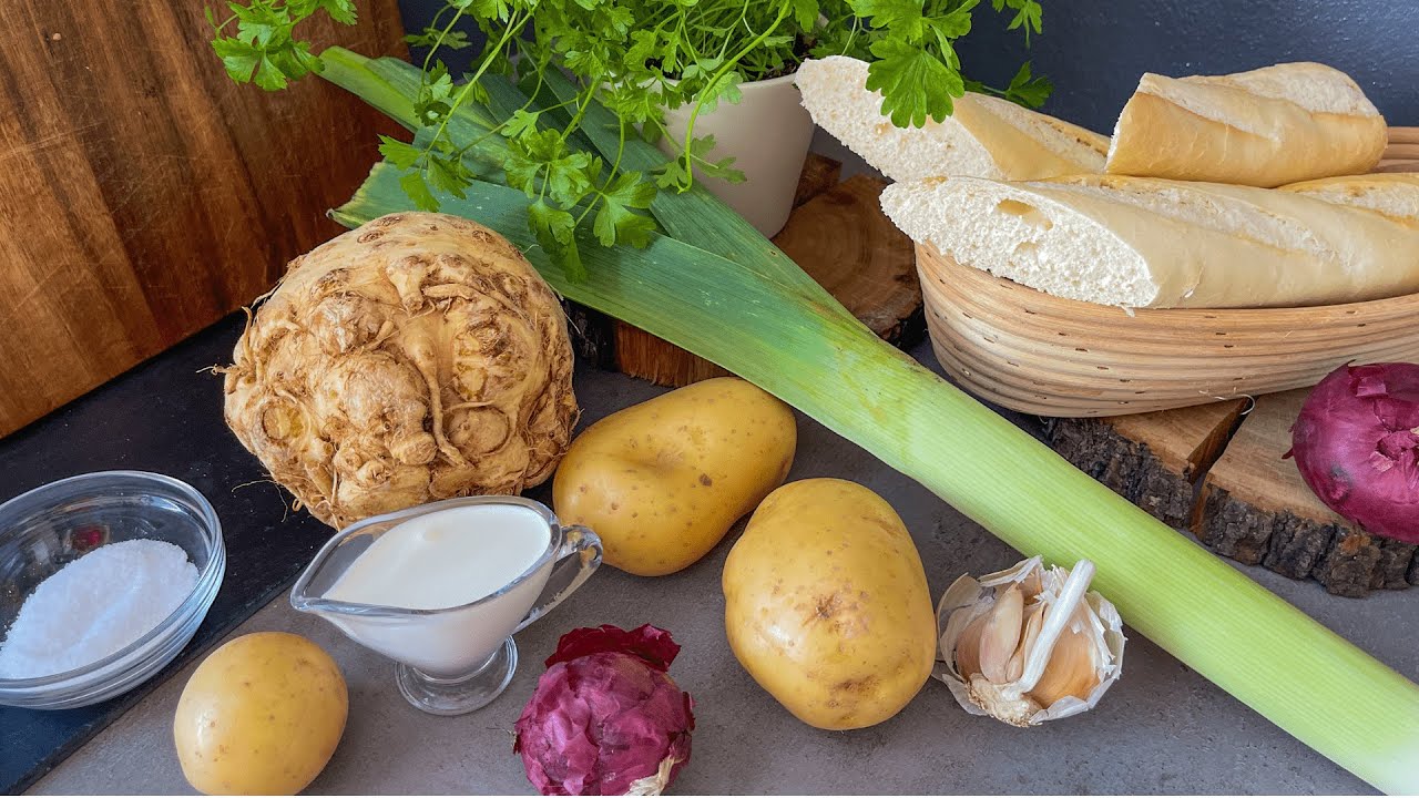 Рецепт Супа из корня сельдерея, картофеля и лука-порея | Любимый Овощной Суп
