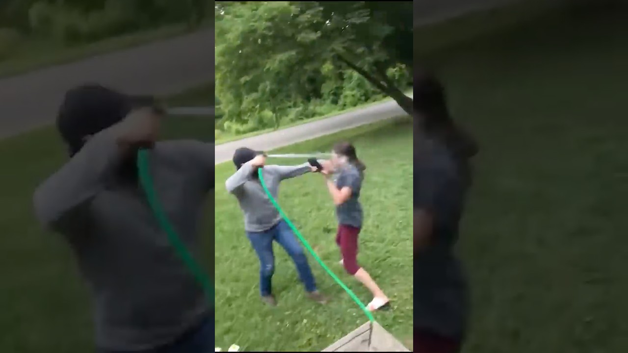 Man Soaks Neighbors With Garden Hose 😳