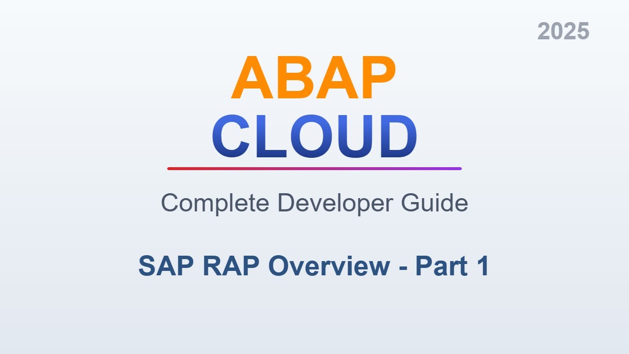🚀 SAP ABAP Cloud: The Complete Introduction Every Developer Needs 💻