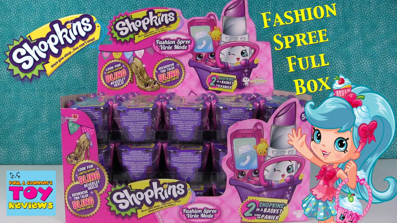 Shopkins Fashion Spree Full Box Opening Unboxing | NEW Toy Review | PSToyReviews