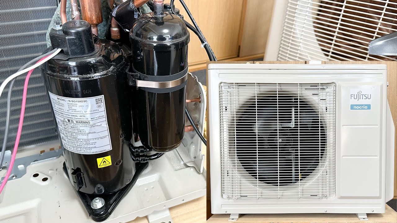 FUJITSU GENERAL Mini-Split Air Conditioner Outdoor Unit AO-ZN561L2 Inverter Compressor Running Sound