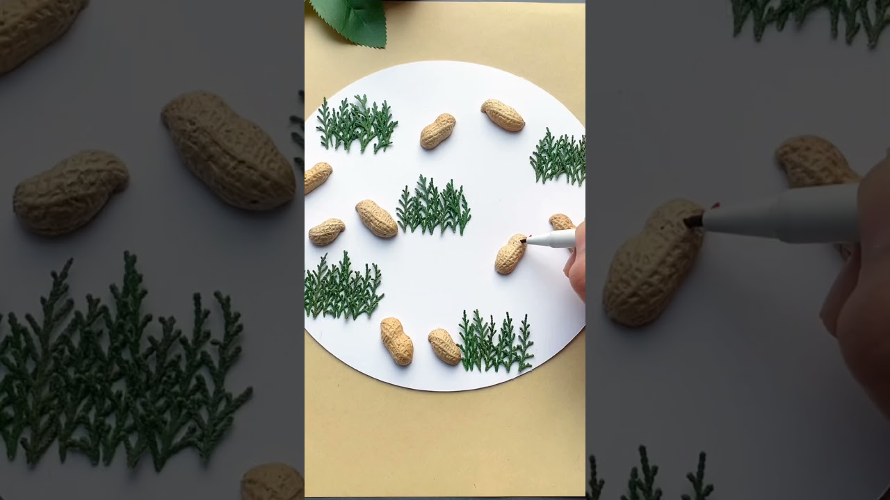 DIY amazing peanut 🥜 shell craft || chicks 🐤 made for peanut shell || for kids #viral #ytshorts 👌😜🥰