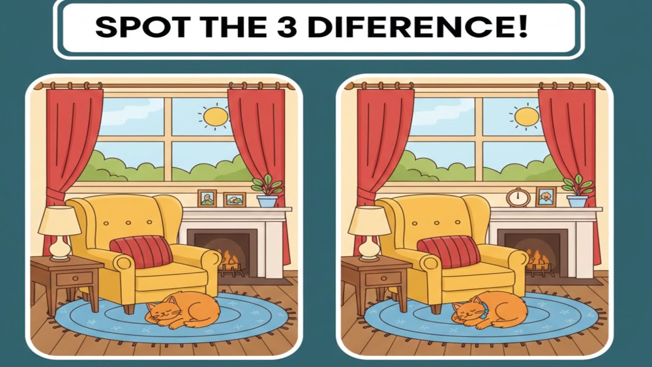 Can You Beat This Spot The 3 Differences Puzzle? 🤯