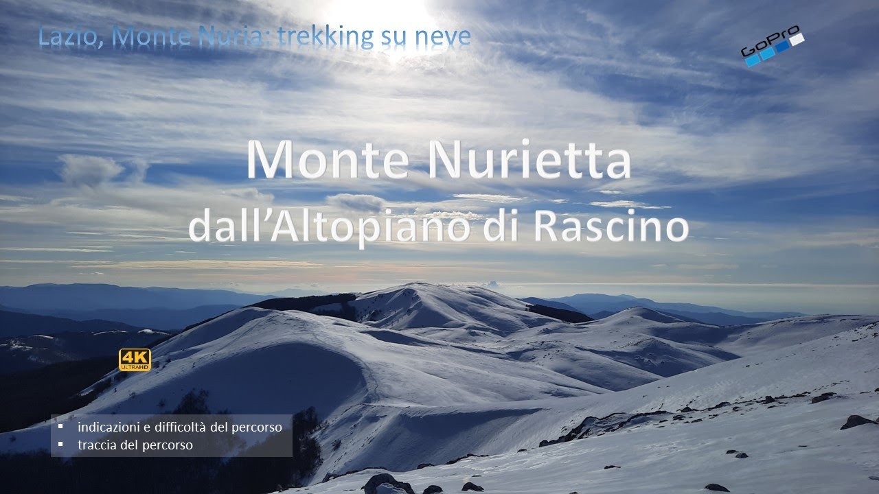 Monte Nurietta dall’Altopiano di Rascino. Lazio, Monte Nuria: trekking su neve