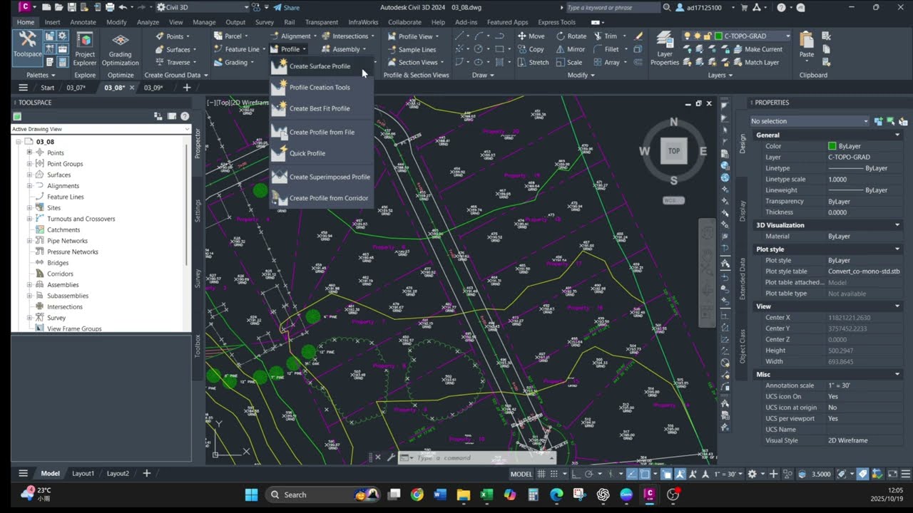 08 Create surface profile