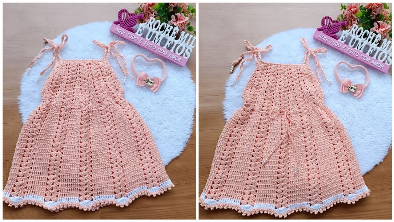 vestido de croche infantil