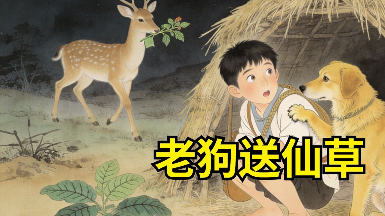 少年被哥嫂趕出家門，只帶壹只老黃狗，搭草棚開荒度日，深夜黃狗將他叫醒，偶遇靈鹿贈他壹株仙草，栽下便長出靈糧，從此不愁吃喝，富甲壹方！【心事郵局】#民間故事#傳統故事#故事頻道#聽書#睡前故事#情感