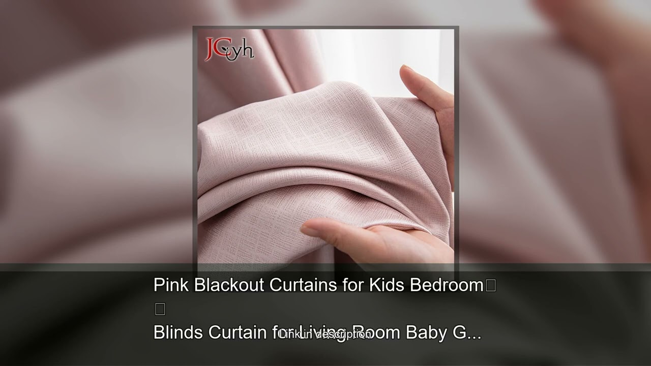 Pink Blackout Curtains for Kids Bedroom Blinds Curtain for Living Room Baby Girl Room Window Dr