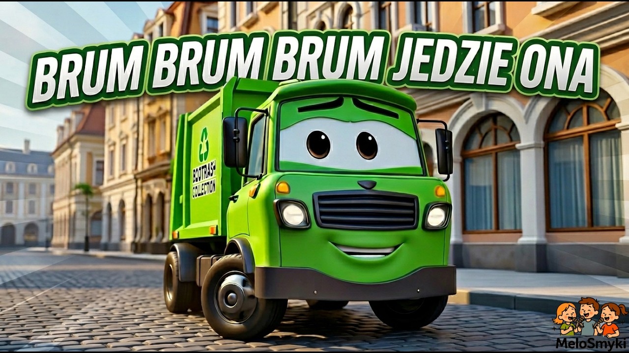 Śmieciarka 🚛 - Piosenka i bajka edukacyjna 3D dla dzieci ,,Brum brum brum jedzie ona